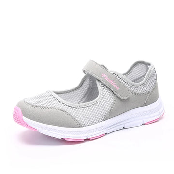 Xajzpa Classic Summer Women Casual Shoes Soft Portable Sneakers Walking Shoes Flat Soles for Women Breathable Slip on White Shoes